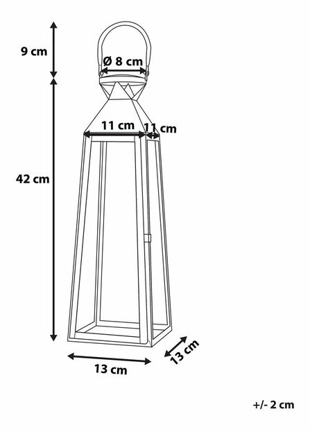 Felinar CAICO 42 cm (oțel inoxidabil) (negru)