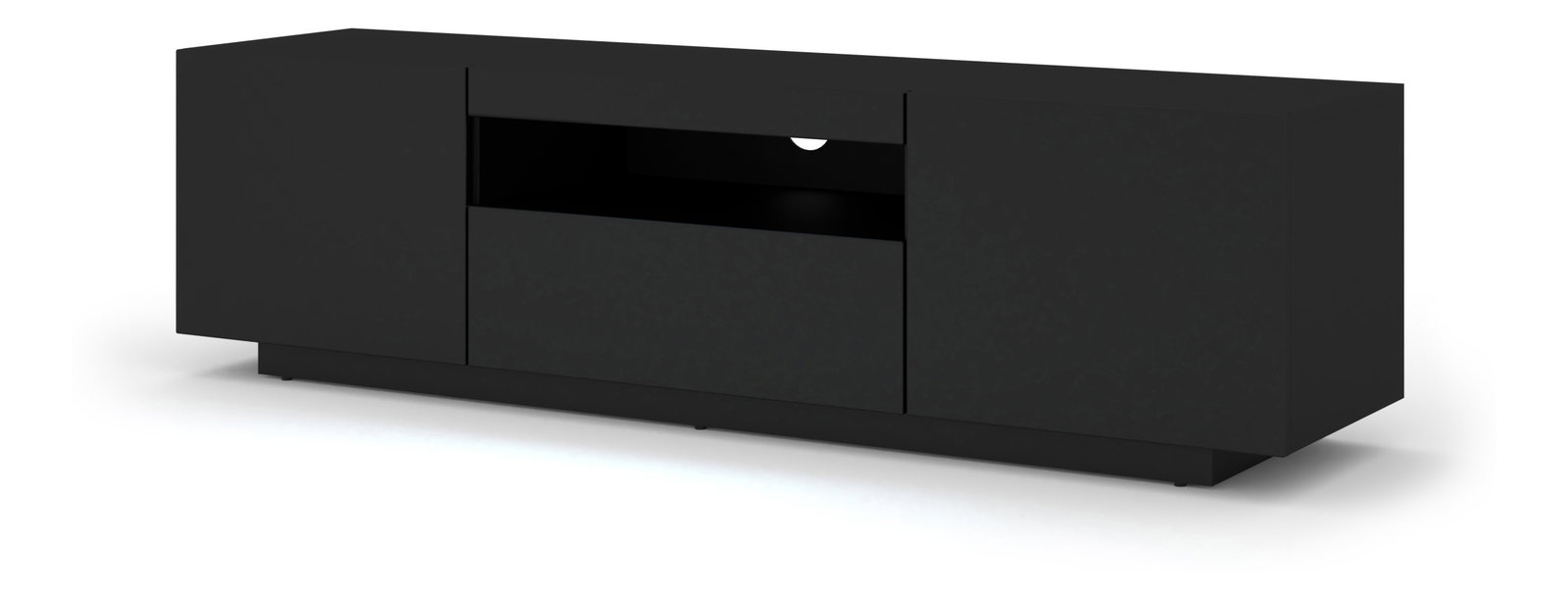 TV stolík/skrinka Aurinko 150 (matná čierna)
