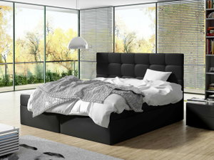 Franciaágy Boxspring Maddox (180x200) (öko-bőr Soft 017 (fehér))