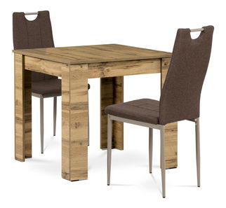 Jedálenský set Banzer (dub wotan + hnedá) (pre 2 osoby)
