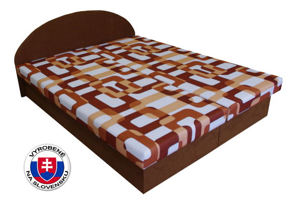Manželská posteľ 160 cm Elena hnedá (s matracom)