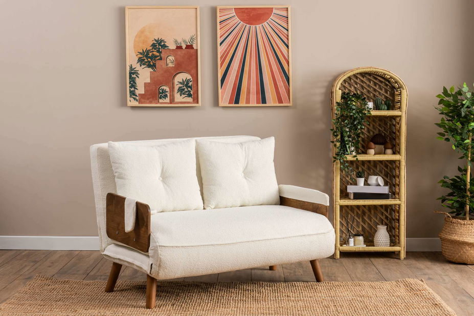 Pohovka dvojsedačka Como P (biela)