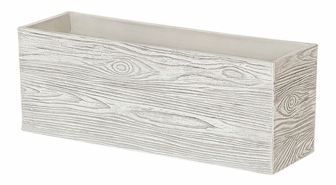 Kvetináč PARINGA 15x42x13 cm (kameň) (biela)