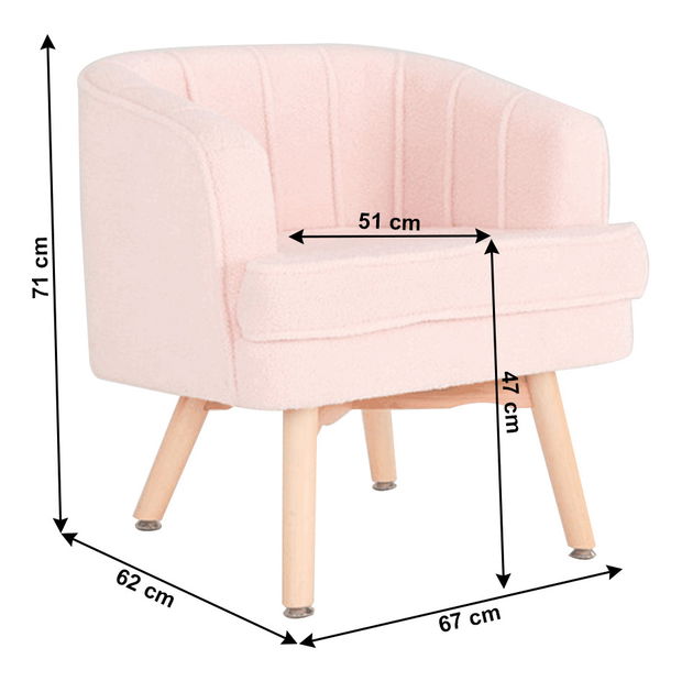 Fotoliu Marcos (roz)