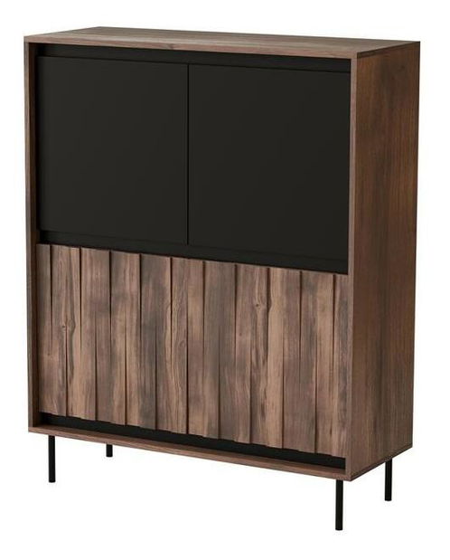 Ormarić Sting KM2 (orah + crna)