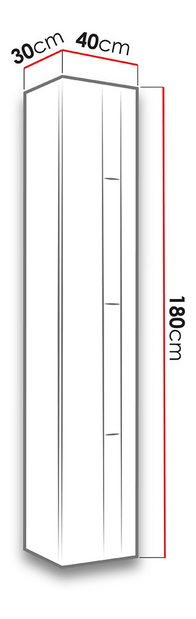 Vitrină Ziggy (negru + negru lucios)