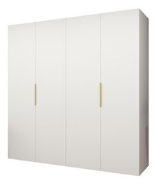 Šatníková skriňa 200 cm Mirabella 1 (biela + zlatá)