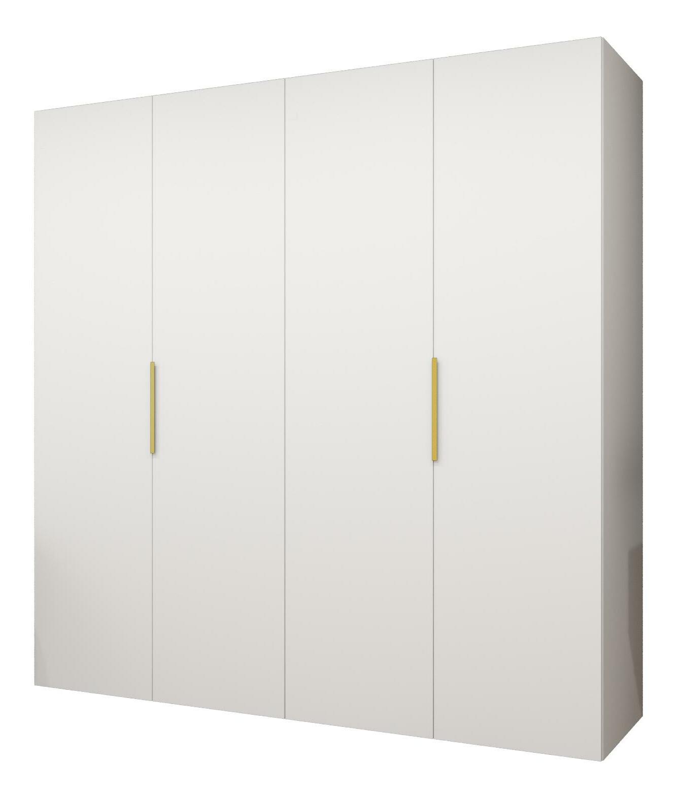Ormar za garderobu 200 cm Mirabella 1 (bijela + zlatna)