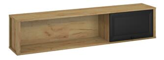 Raft de perete Bruselas (stejar craft auriu + negru)