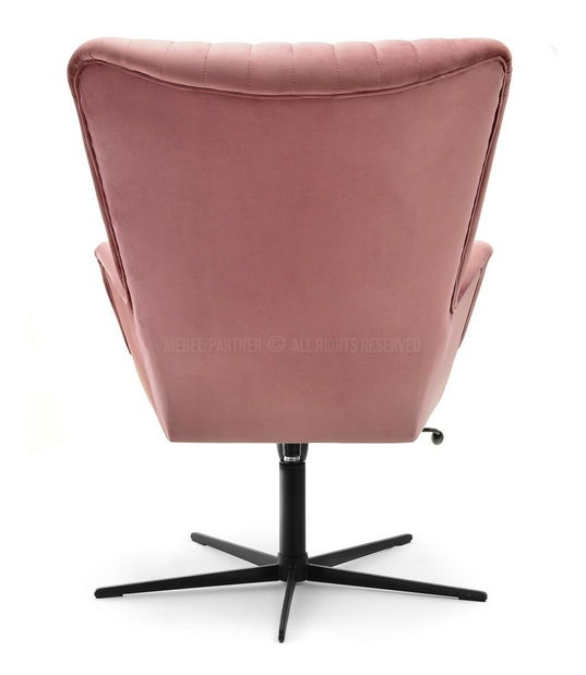 Fotelja za opuštanje Elesenta (ružičasta + crna)