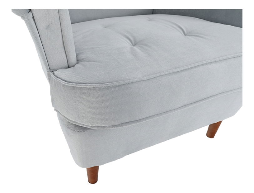 Fotel Rufino (világosszürke + dió) 