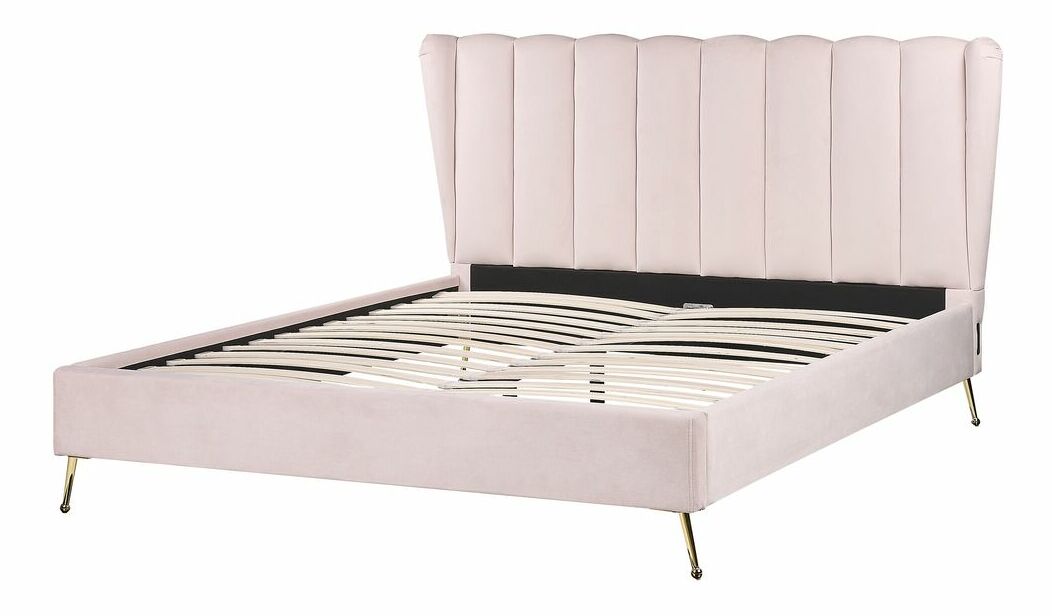 Franciaágy 160 cm Napoli Bonell (krém) (ágyráccsal és matraccal, és tárolóhellyel)