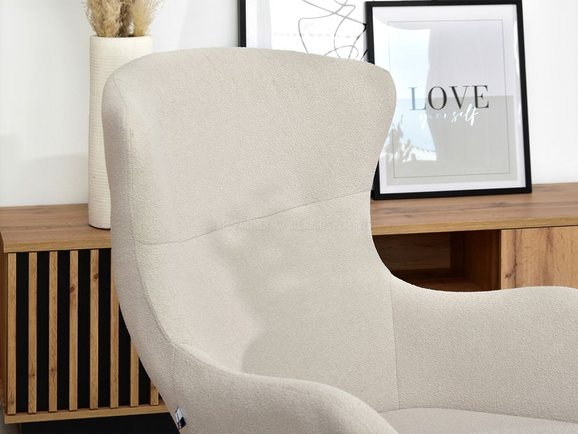 Kreslo Nesia (béžová + buk biely)