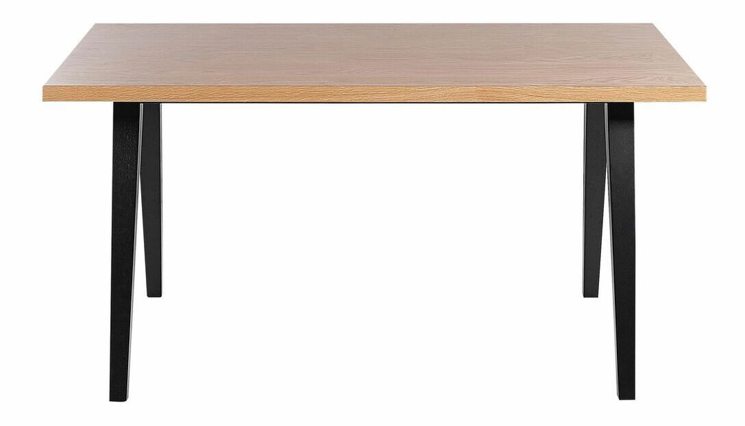 Jedálenský stôl Lenza (svetlé drevo + čierna)