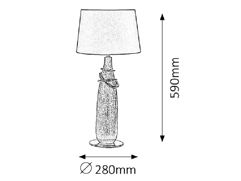 Stolová lampa Evelyn 4390 (strieborná + čierna)