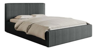 Pat matrimonial 180 cm Tulia 180 (gri + negru)