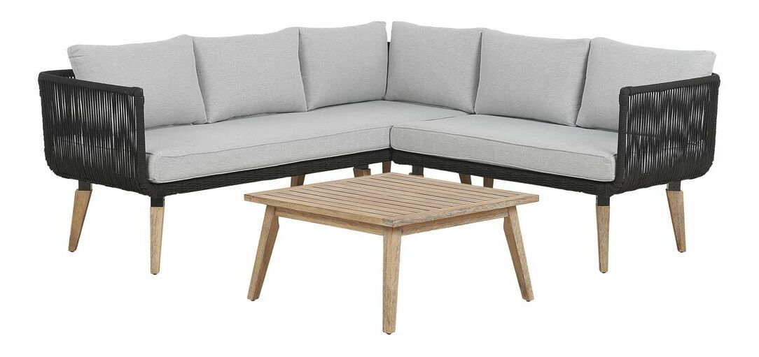 Kerti bútor garnitúra ALCO (fa) (szürke) (5 személy számára)