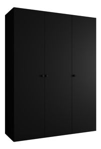 Šatníková skriňa 150 cm Parna 1 (čierna + čierna)