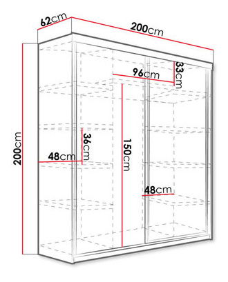 Ormar za garderobu Seharat 45711 (tamni jasen)