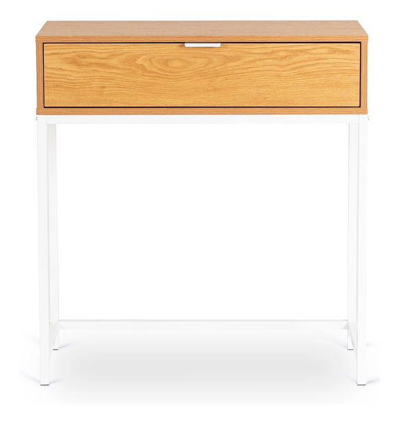 Konzolový stolík Permitiendo (dub + biela) 