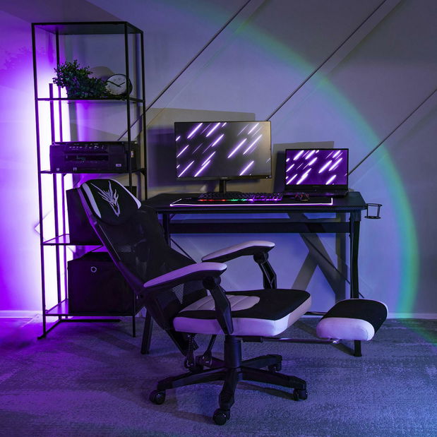 Herné kreslo Brodel (čierna + biela) 