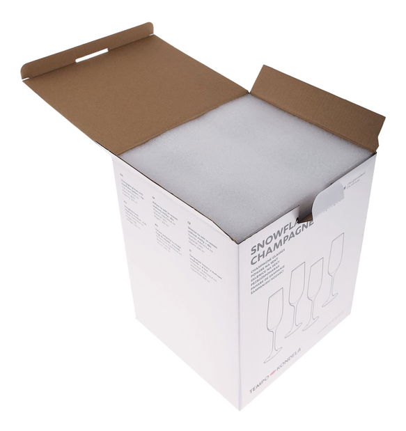 Set de 4 pahare de șampanie cu cristale 230ml Snouflek 