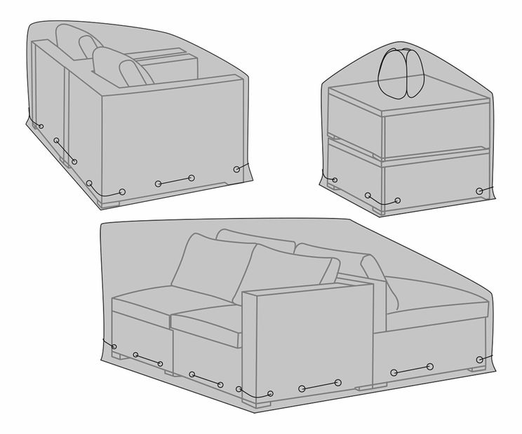 Husă pentru mobilier de grădină Lvasalia 1 (negru)