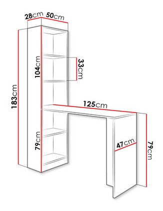 Pisaći stol Nolan B1 (hrast sonoma) (LED rasvjeta)