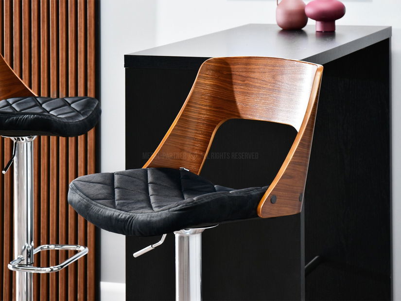 Stolica Hooray (tamni orah + krom)