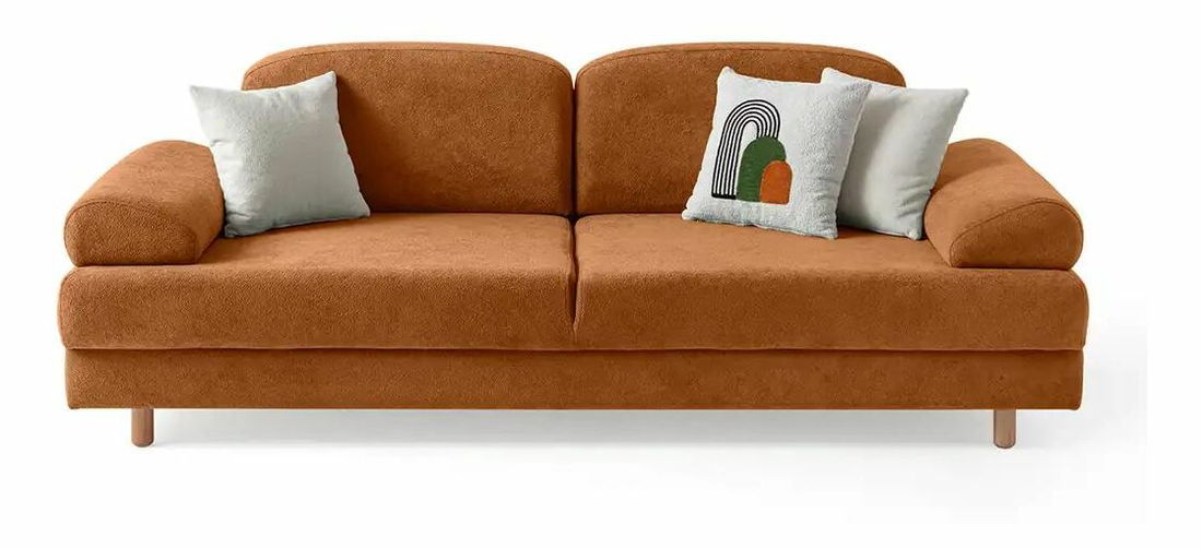 Rozkladacia pohovka Arina (tehlová) (s úl. priestorom)