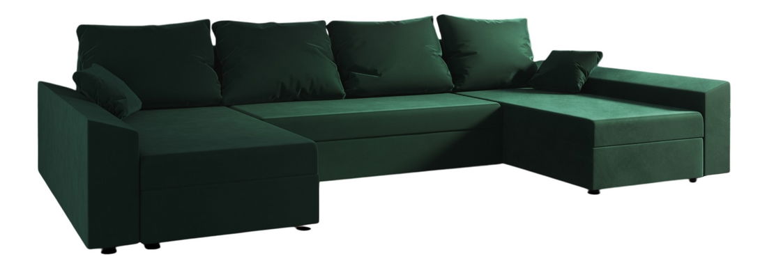 Kutna garnitura u obliku slova U Paragon U (tamnozelena)