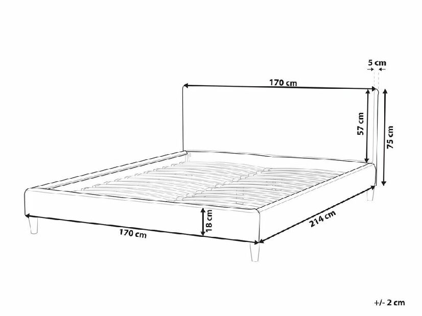 Husă pat 160x200 cm FUTTI (alb) *vânzare stoc