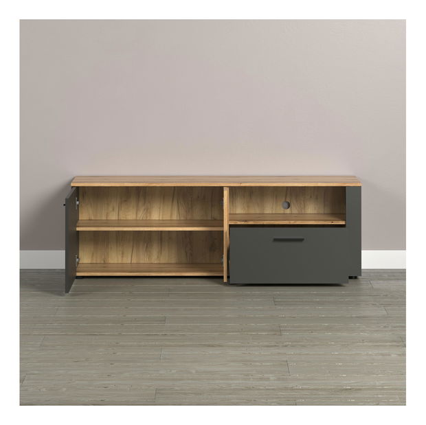 TV ormarić Esferas (grafit + hrast evoke) 