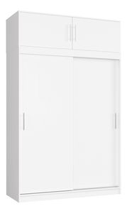 Dulap cu uși culisante (cu suprastructură) Servicio (alb)
