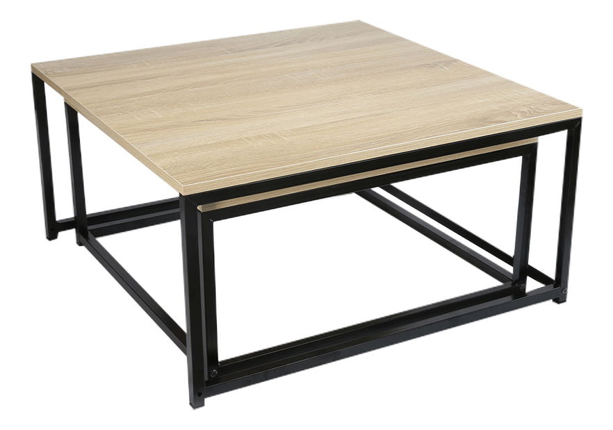 Set 2 mese de cafea Kastty typ 1 (stejar sonoma + negru) 