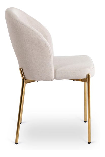 Jedálenská stolička Boss (krémová + zlatá) 