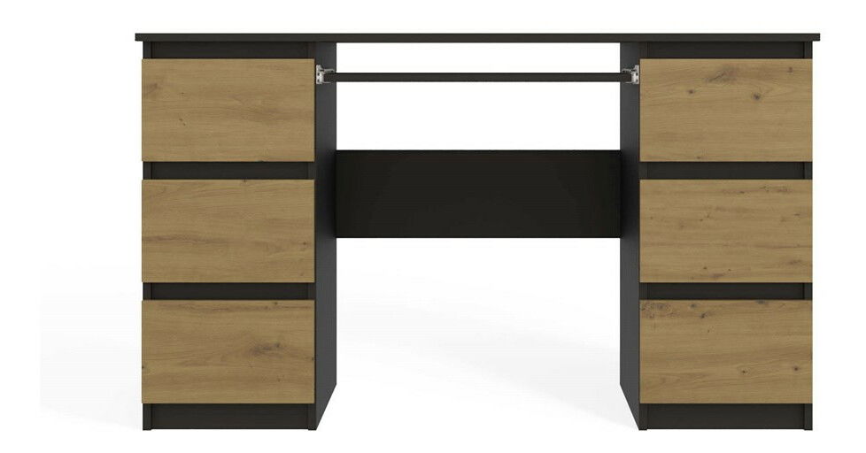 Masă PC Kwazulu 1 (antracit + stejar artisan)