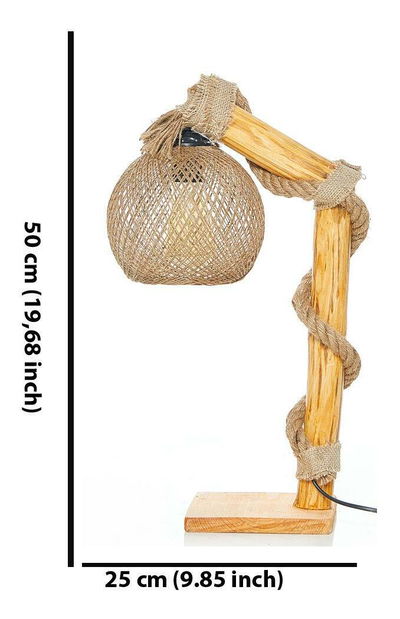 Stolna lampa Rustecolla 4 (prirodna)