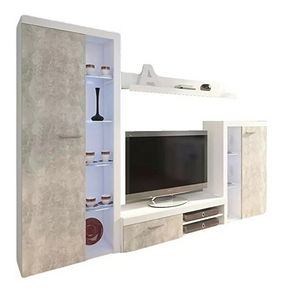 Set za dnevni boravak Rudby (bijela + beton) (bez rasvjete) *Outlet moguća oštećenja