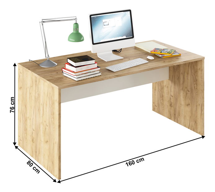 PC stolík Rumia 16 (dub artisan + biela)