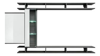 Obývacia stena Genaro 20 DGW GM (dub grafit + biela)
