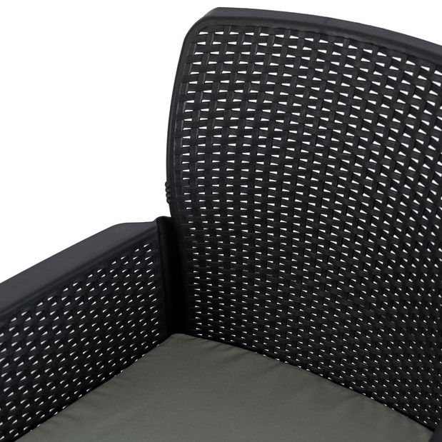 Set mobilier de grădină Filologia (negru) (pentru 2 persoane)