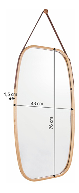 Zrkadlo Loma 3 (bambus)