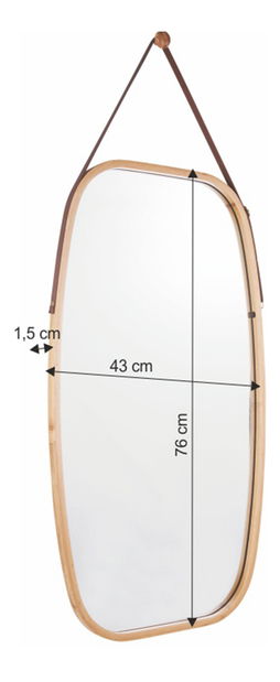 Zrkadlo Loma 3 (bambus)