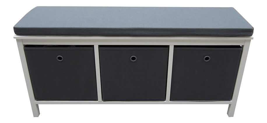 Klupa (s prostorom za odlaganje) Dacapo TYP 3 (bijela + siva)