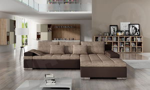 Kutna garnitura Katana (tamnosmeđa + bež)