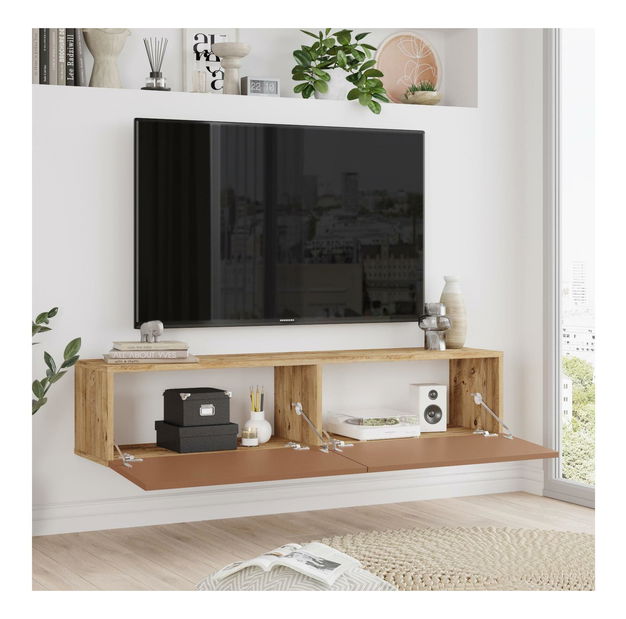 TV asztal/Szekrény France 10 (atlanti fenyő + tégla) 