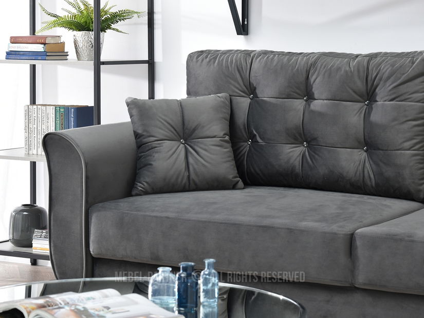 Kétszemélyes kanapé Lirica (fekete)