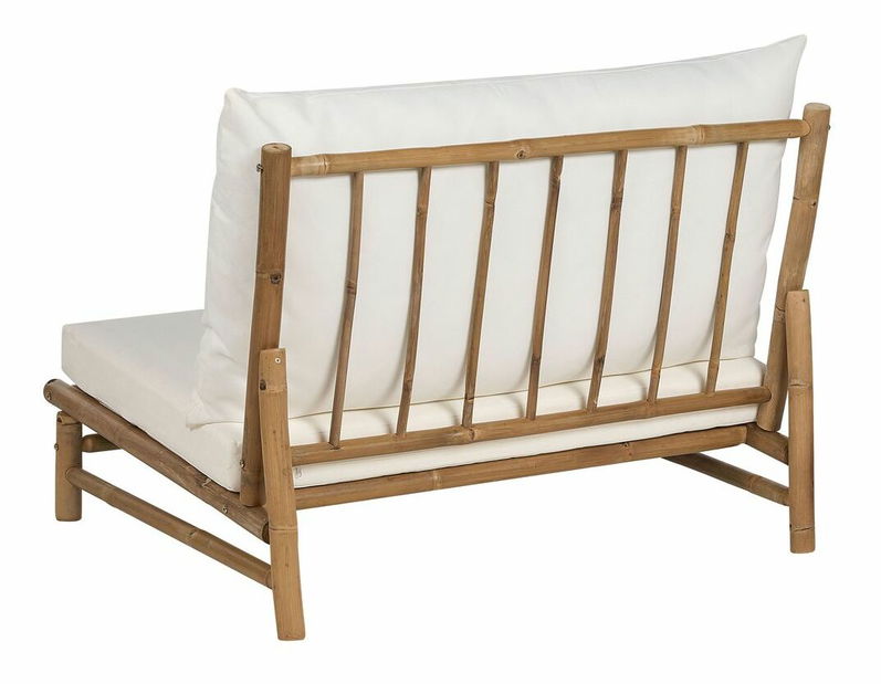 Set 2 buc scaune de grădină Theta (lemn deschis + alb) 