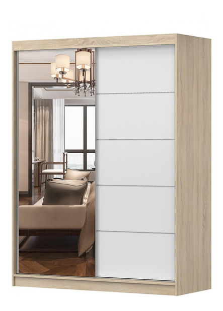 Dulap de haine Viola 05 (stejar sonoma + alb)